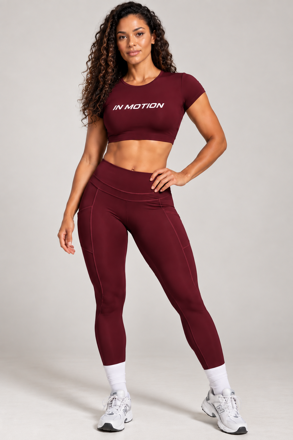 In Motion Open Back Crop Top & Leggings Set