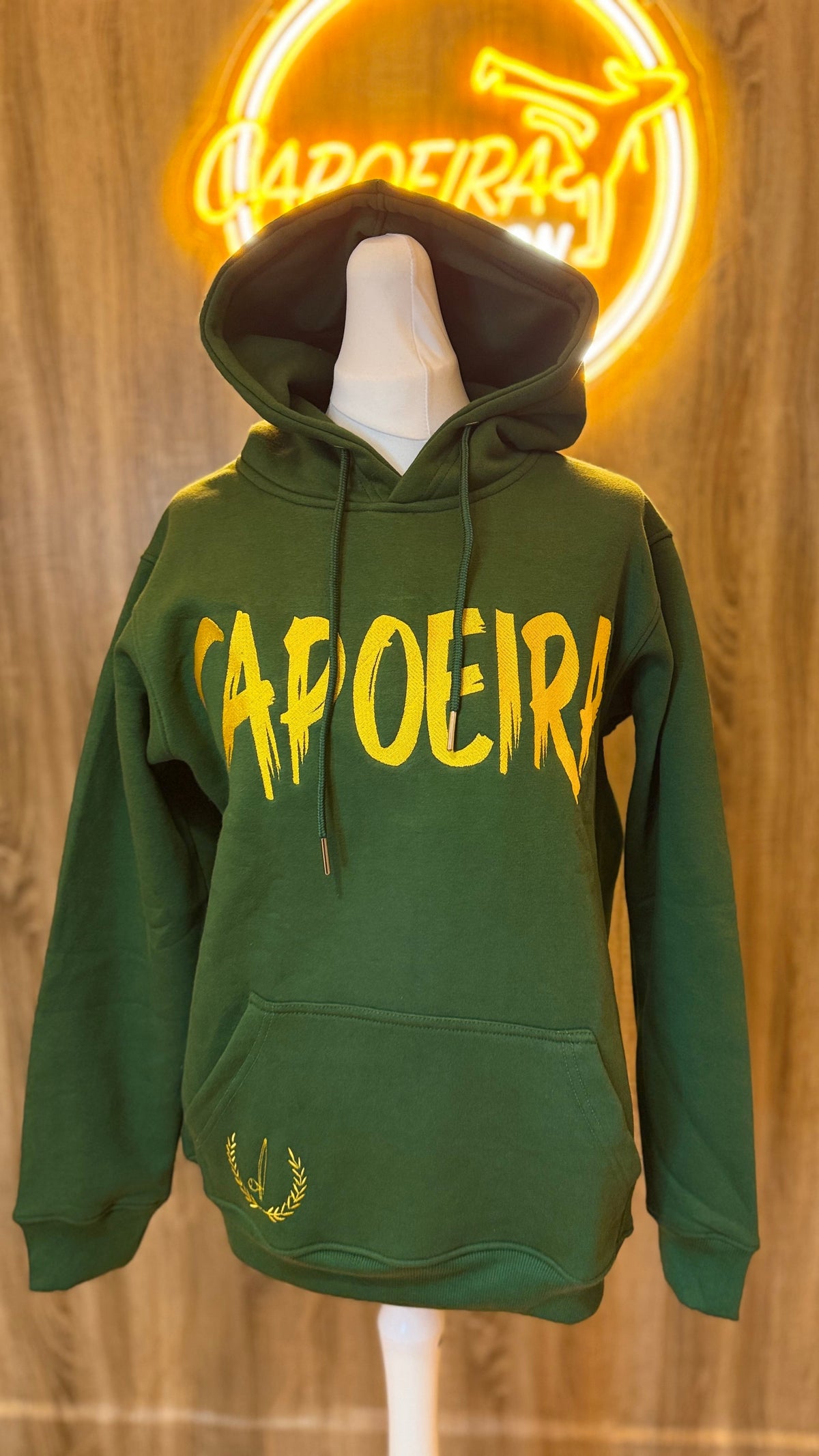 Capoeira Hoodie UK | Capoeira In Motion Embroidery Hoodie – Green