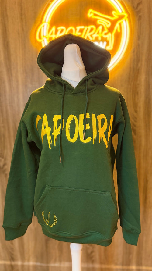 Capoeira Hoodie UK | Capoeira In Motion Embroidery Hoodie – Green