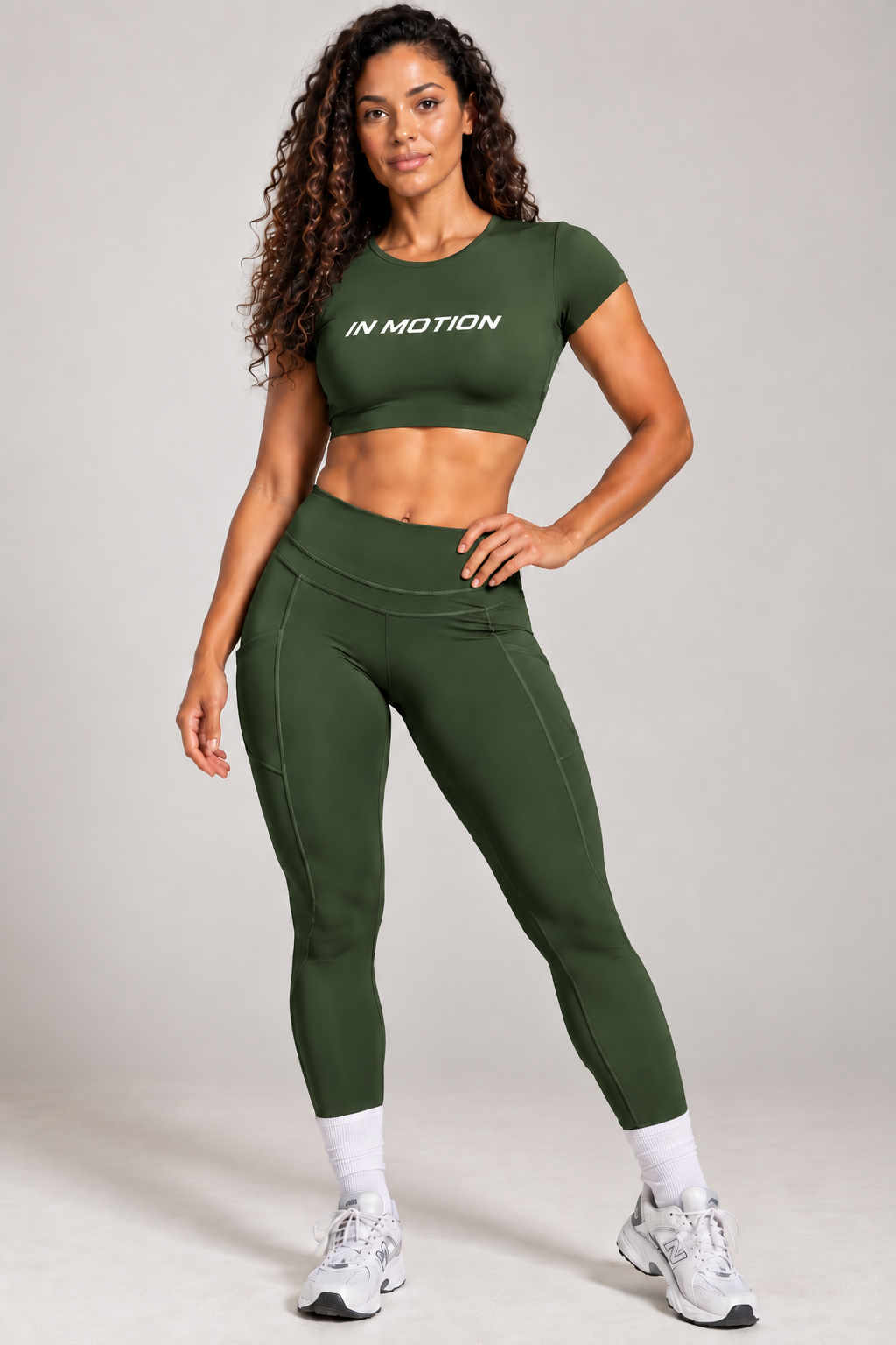 In Motion Open Back Crop Top & Leggings Set