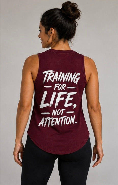 Training For Life Not Attention back print