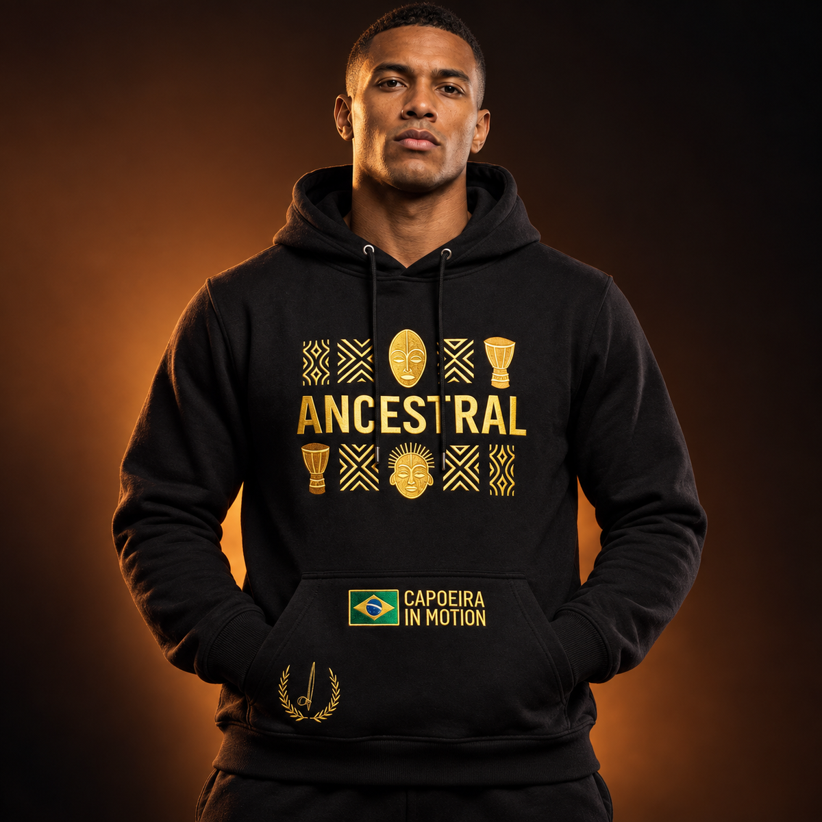 Ancestral Hoodie — capa editorial frontal