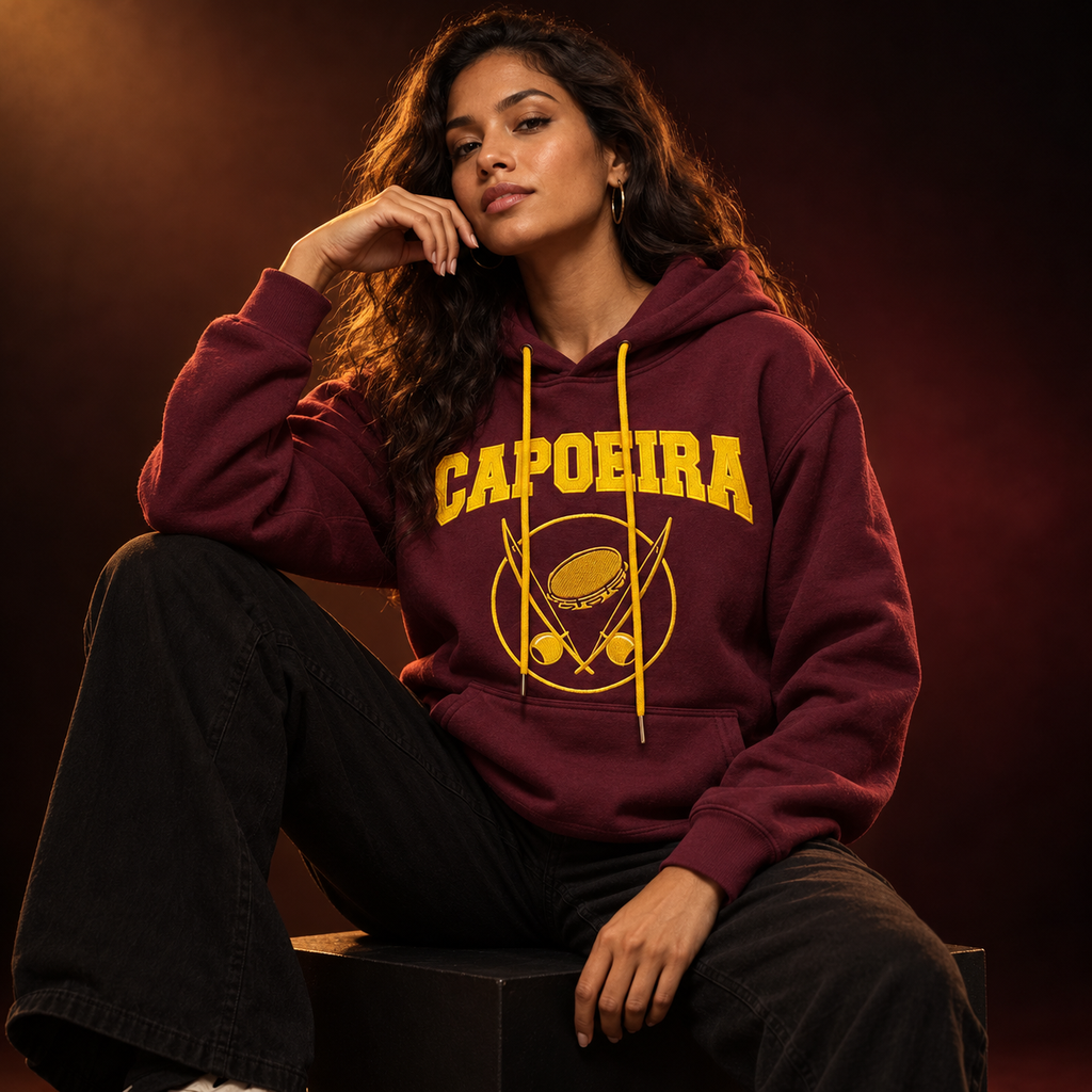 Capoeira Premium Embroidery Hoodie — capa editorial